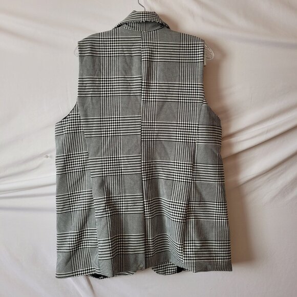 Rachel Zoe Houndstooth Plaid Vest Size XL - Picture 8 of 11
